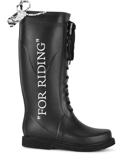 Off-White c/o Virgil Abloh For Riding Rubber Wellington Boots - Black