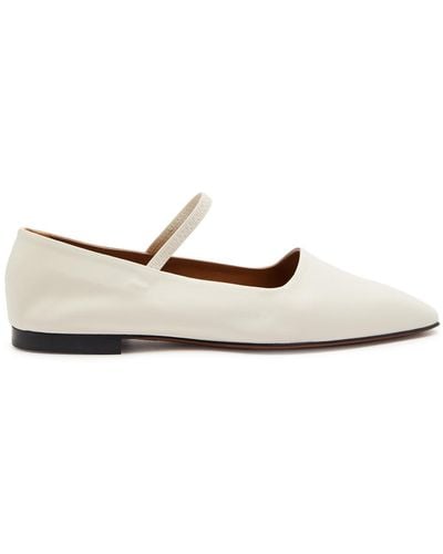 Atp Atelier Petina Mary Jane Leather Flats - White