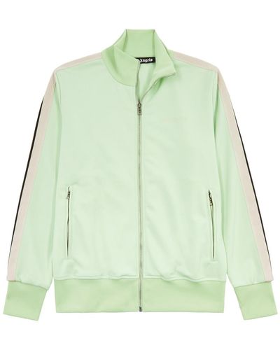 Palm Angels Striped Jersey Track Jacket - Green