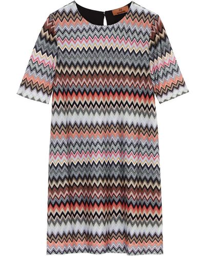 Missoni Zigzag-intarsia Fine-knit Mini Dress - Multicolor