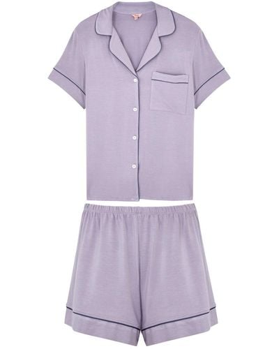 Eberjey Gisele Jersey Pajama Set - Purple