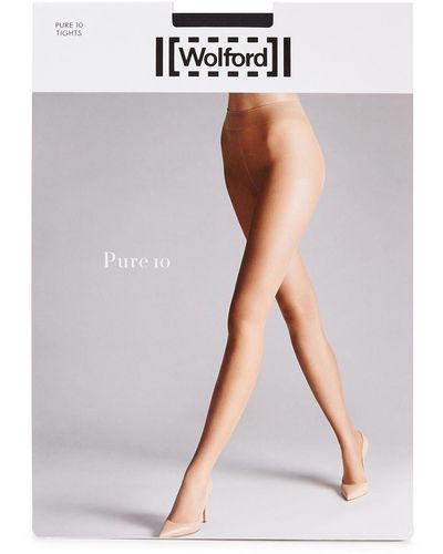 Wolford Pure Sheer 10 Denier Tights - White