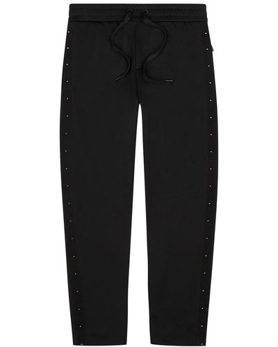 Moncler Stud-Embellished Jersey Joggers, Joggers - Black