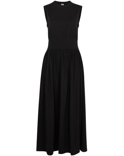 Totême Cotton Maxi Dress - Black