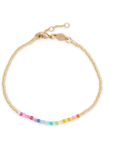 Anni Lu Golden Rainbow 18kt Gold-plated Beaded Bracelet - White