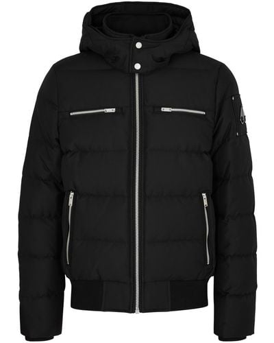 Moose Knuckles Cloud Quilted Shell Bomber Jacket - Black