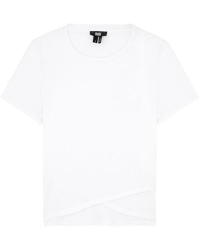 PAIGE Noemi Stretch-Jersey T-Shirt - White