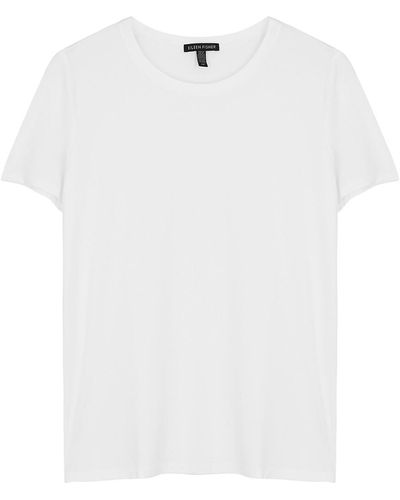 Eileen Fisher Stretch-Jersey T-Shirt - White