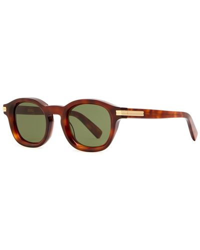 Zegna Aurora I Round-frame Sunglasses - Multicolour