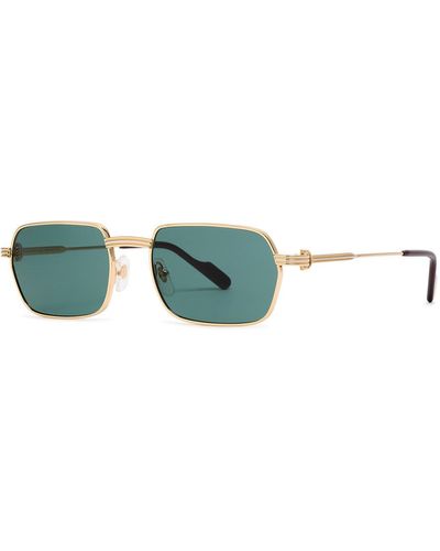 Cartier Rectangle-frame Sunglasses - Green