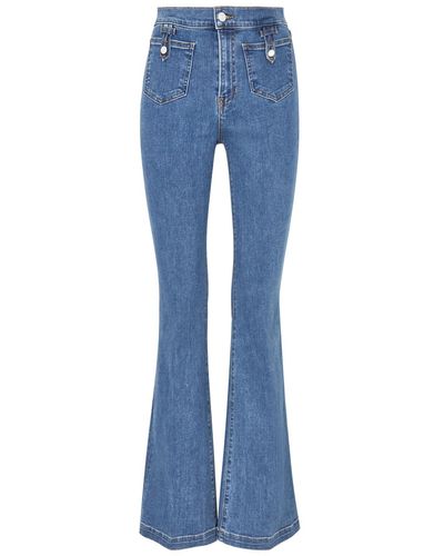 Veronica Beard Beverly Flared Jeans - Blue