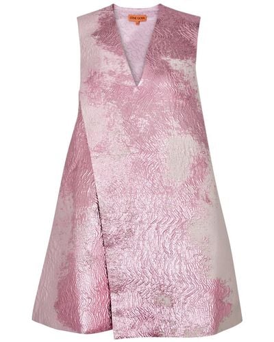 Stine Goya Tamar Wrap-Effect Cloqué Mini Dress - Pink