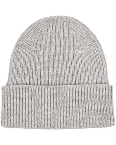 COLORFUL STANDARD Ribbed Wool Beanie - Gray