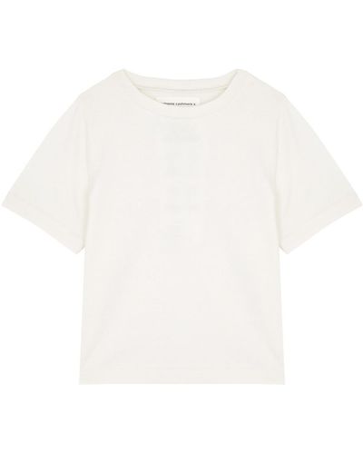 Extreme Cashmere N°267 Tina Cotton And Cashmere-blend T-shirt - White