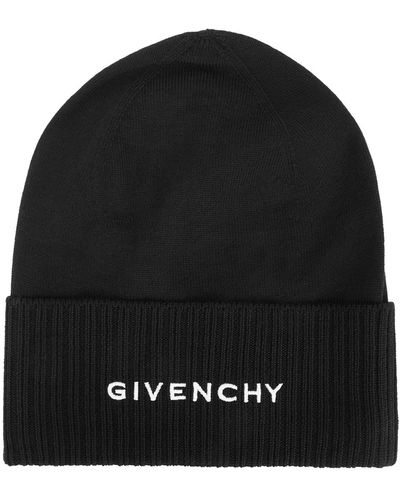 Givenchy Logo-Embroidered Wool Beanie - Black