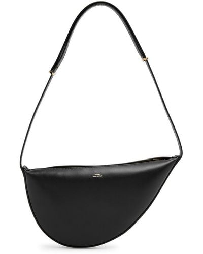 Totême Totême Scoop Leather Shoulder Bag - Black