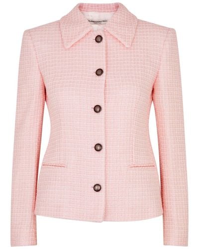Alessandra Rich Sequin-embellished Tweed Jacket - Pink