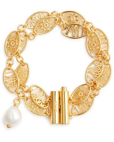 Chloé Darcey Pearl-embellished Bracelet - Metallic