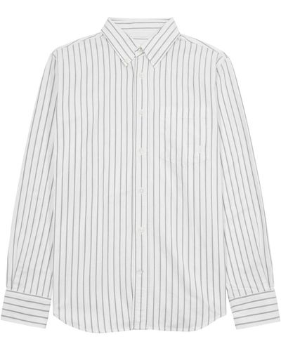 Norse Projects Algot Striped Cotton Oxford Shirt - White