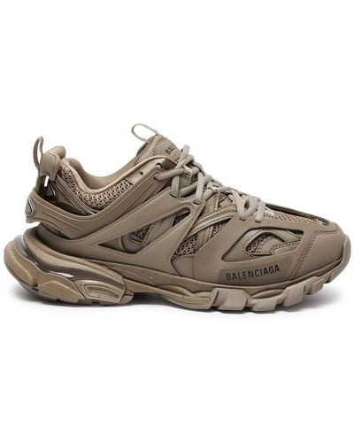 Balenciaga Track Panelled Mesh Trainers - Brown