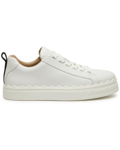 Chloé Lauren Leather Trainers - White