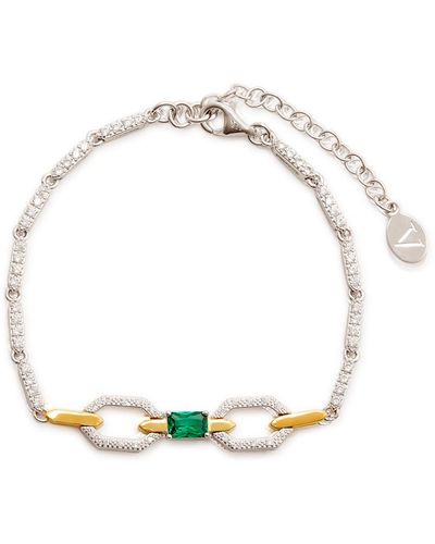 V By Laura Vann Thalia Crystal-embellished Bracelet - White