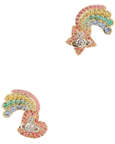 Vivienne Westwood Judy Crystal-embellished Stud Earrings - Multicolor