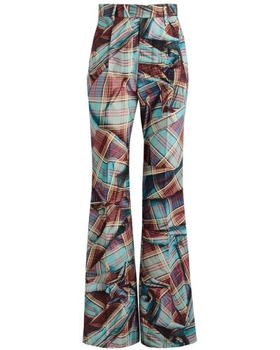Vivienne Westwood W Ray Printed Twill Trousers - Blue