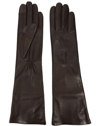 Handsome Stockholm Essentials Long Leather Gloves - Brown