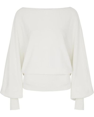 Palmer//Harding Hazy Knitted Sweater - White