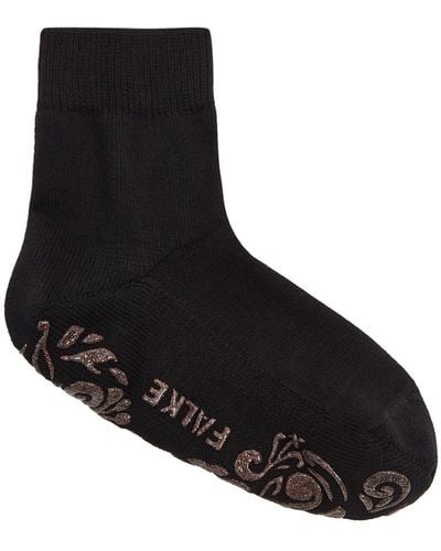 FALKE Light Cuddle Pads Cotton-Blend Socks - Black