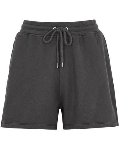 COLORFUL STANDARD Dark Cotton Shorts, Shorts, Slant Side - Gray