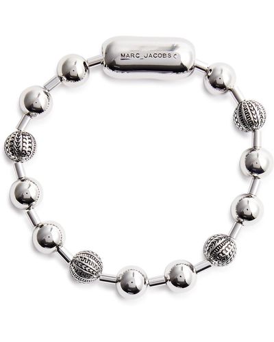 Marc Jacobs The Monogram Ball Chain Bracelet - White