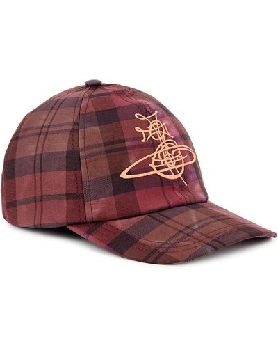 Vivienne Westwood Checked Logo-Embroidered Cotton-Blend Cap