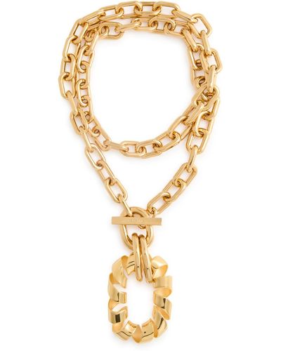 Rabanne Xl Link Twist Chain Necklace - Metallic