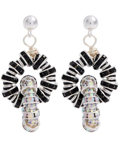 PEARL OCTOPUSS.Y Tiny Tires Embellished Earrings - White