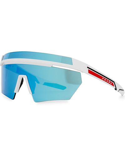 Prada Linea Rossa Impavid Sporty D-frame Sunglasses - Blue
