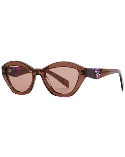 Prada Cat-eye Sunglasses - Brown