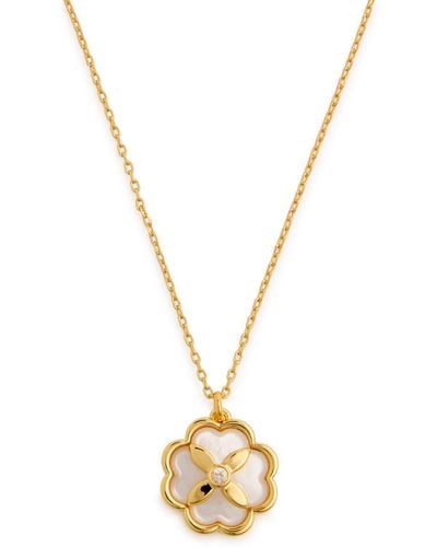 Kate Spade Heritage Bloom-Plated Necklace - Metallic