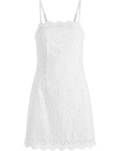 Olivia Rubin Ariana Broderie Anglaise Cotton Mini Dress - White