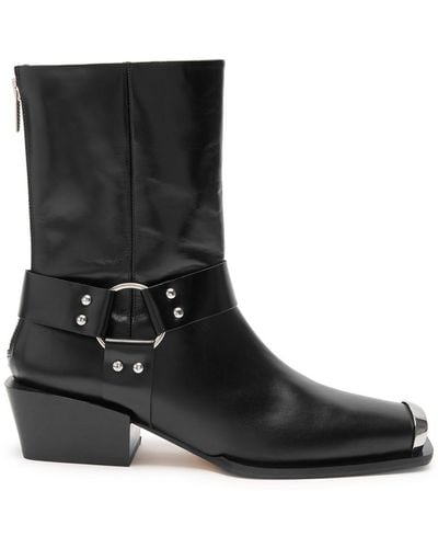 Aeyde Wayne 45 Leather Ankle Boots - Black