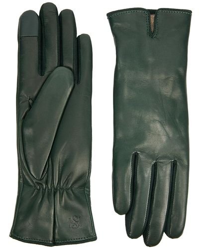 Handsome Stockholm Essentials Leather Gloves - Green
