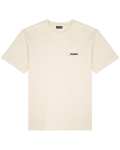 Jacquemus Le T-Shirt Gros Grain Cotton T-Shirt - Natural