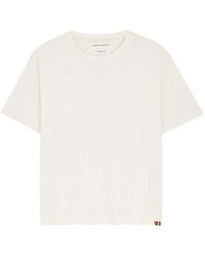 Extreme Cashmere N°268 Cuba Cotton And Cashmere-Blend T-Shirt - White
