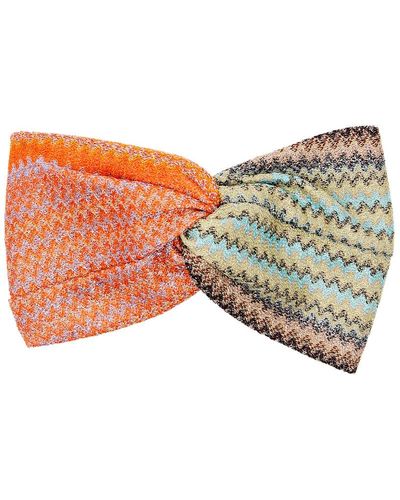 Missoni Zigzag-intarsia Knitted Headband - Multicolour