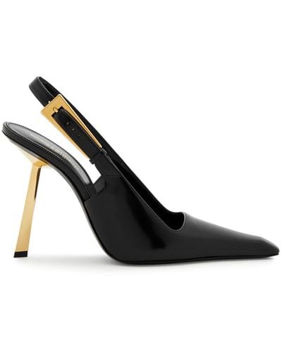 Saint Laurent Graham 110 Patent Leather Slingback Court Shoes - Black