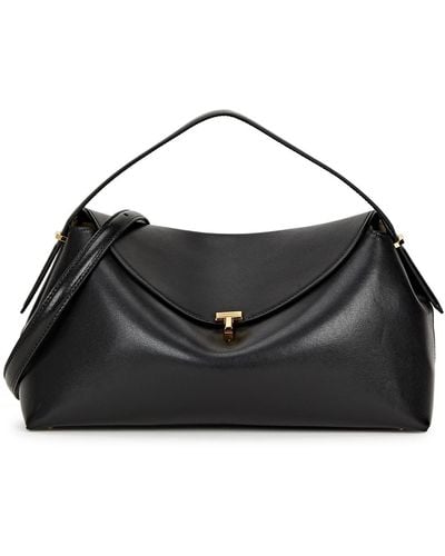 Totême Leather Top Handle Bag - Black