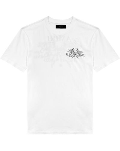 Amiri Cherub Logo-print Cotton T-shirt - White