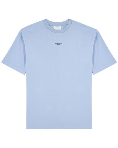 Drole de Monsieur Nfpm Printed Cotton T-Shirt - Blue