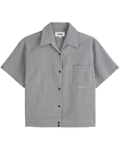 YMC Wanda Checked Cotton-Blend Shirt - Grey